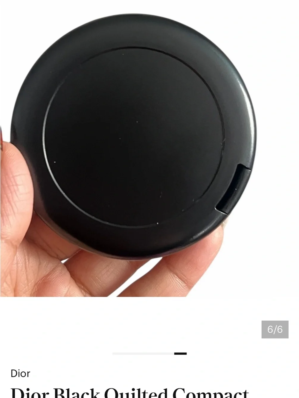 NIB Dior Black Quilted Compact Mirror